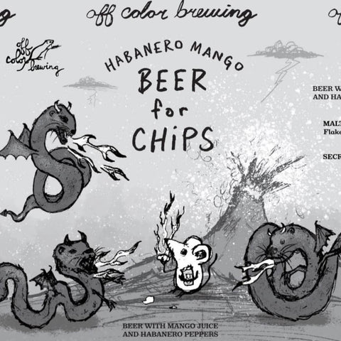 Off Color Beer for Chips Habanero Mango