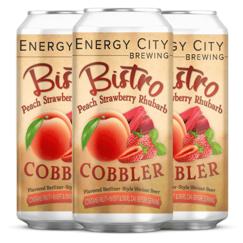 Energy City Bistro Peach Strawberry Rhubarb Cobbler