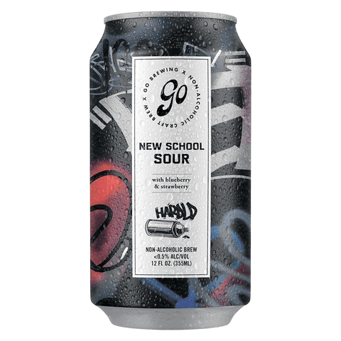 Go Brewing Non-Alcoholic New School Sour: Blueberry & Strawberry