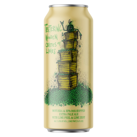 Hop Butcher Teetering Wooden Crates of Limes