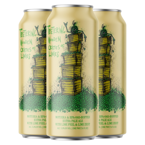 Hop Butcher Teetering Wooden Crates of Limes