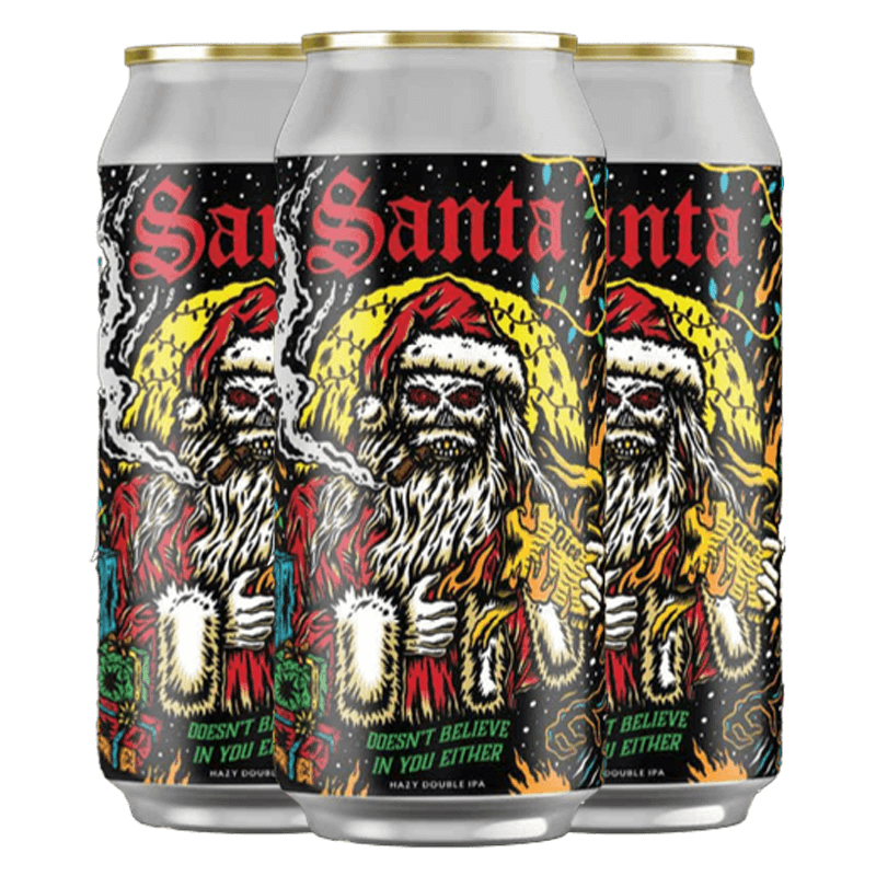 Santa Drink 'till You Believe Engraved Beer Glass 16 -  in 2023