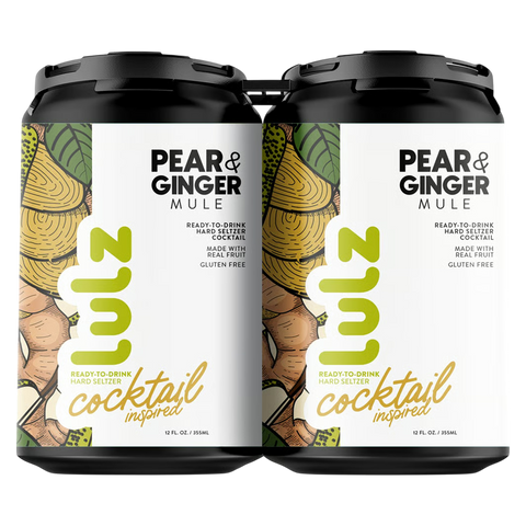 LULZ Ready to Drink Pear Ginger Mule Cocktail-Inspired Hard Seltzer