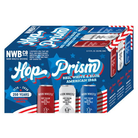 Noon Whistle Hop Prism Red White Blue Variety 6-pack