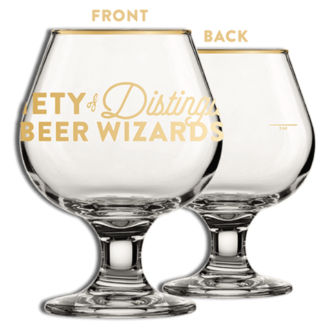 The Society of Distinguished Beer Wizards Glasses