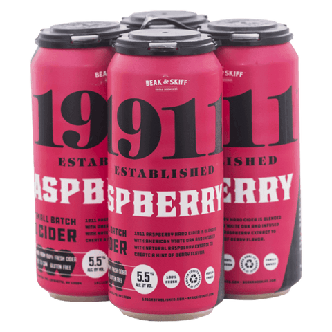 Beak & Skiff Apple Orchards 1911 Raspberry Cider 4-pack