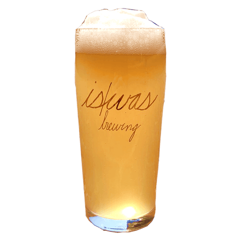 Is/Was Brewing Gold Foil Logo 330ml Glass